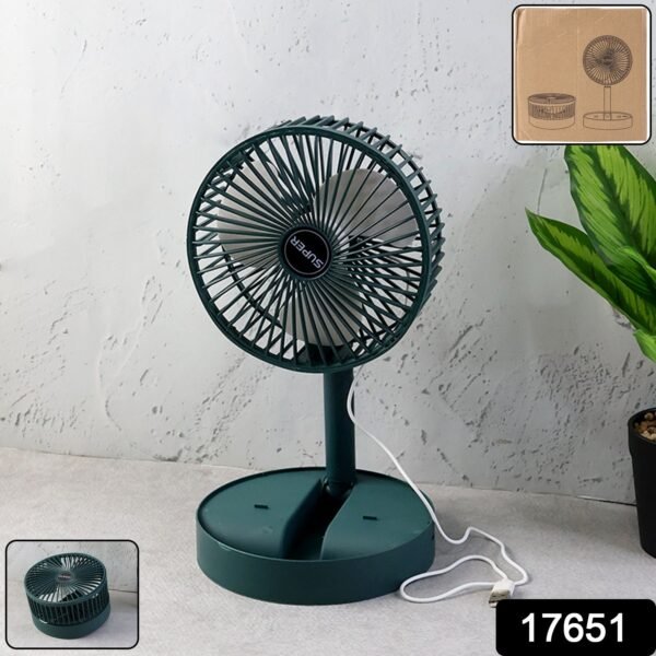 Foldable Mini Desk Fan with Adjustable Height and Angle (1 Pc)
