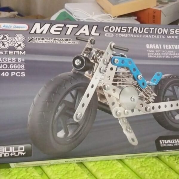 Metal Bike Creative Mechanical Construction Engineering Kit 140 Part Bike Tool