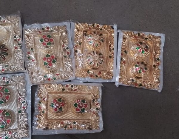 Rakasha Bandhan Special Puja Thali, Kumkum Thali Holder, Pooja Return Gift, Indian Housewarming Gifts, Brother / Bhai / Bhabhi / Sister / Family   for Rakshabandhan, Diwali (Mix Design)