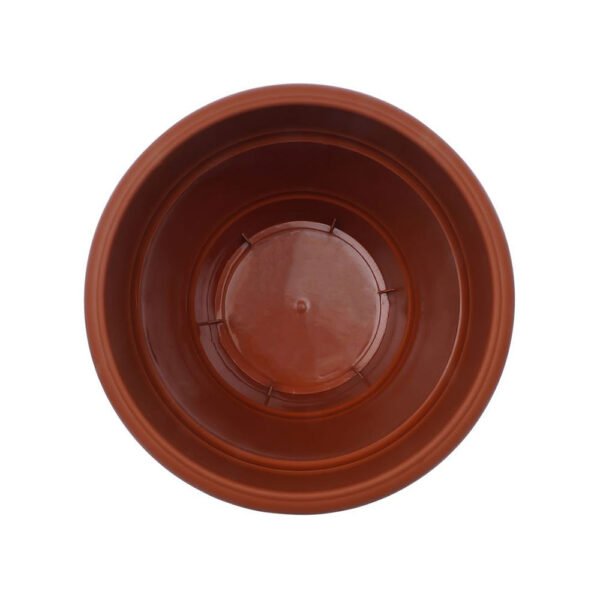 Garden Heavy Plastic Planter Pot / Gamla 8 inch (Brown, Pack of 1,Medium )
