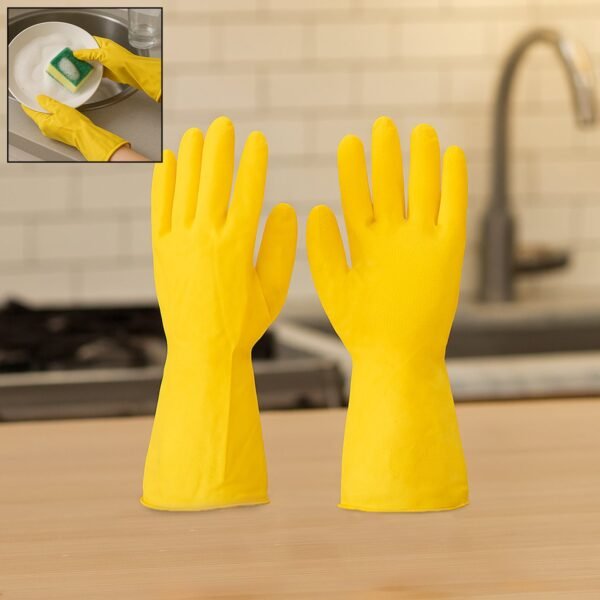 Premium Latex Household Cleaning Gloves (1 Pair)