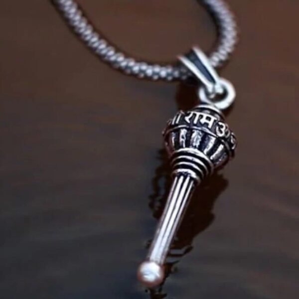 h.gada2_.jpg Lord Hanuman Gada Pendant With Chain (1 Pc)