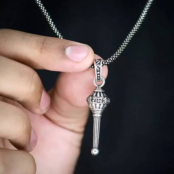h.gada3_.jpg Lord Hanuman Gada Pendant With Chain (1 Pc)