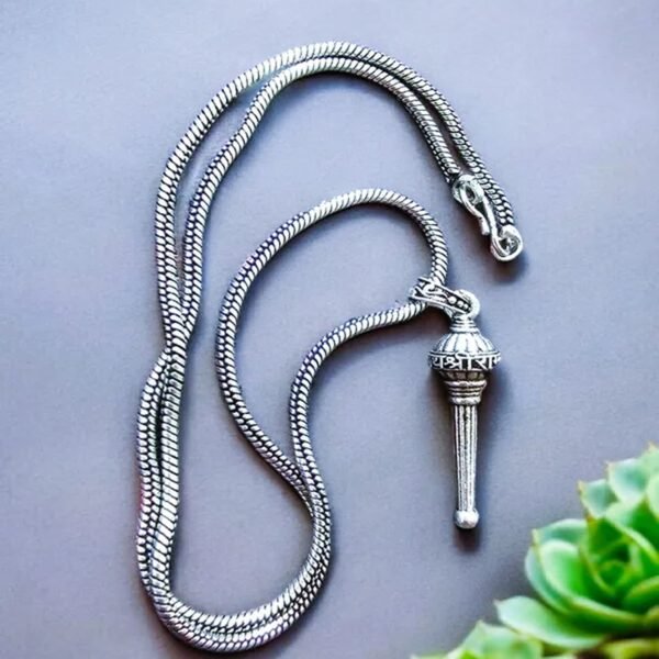 h.gada5_.jpg Lord Hanuman Gada Pendant With Chain (1 Pc)