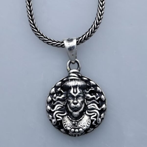 h.pandal4.jpg Hanuman faceLocket With Chain, Pendant Necklace Chain (1 Pc)