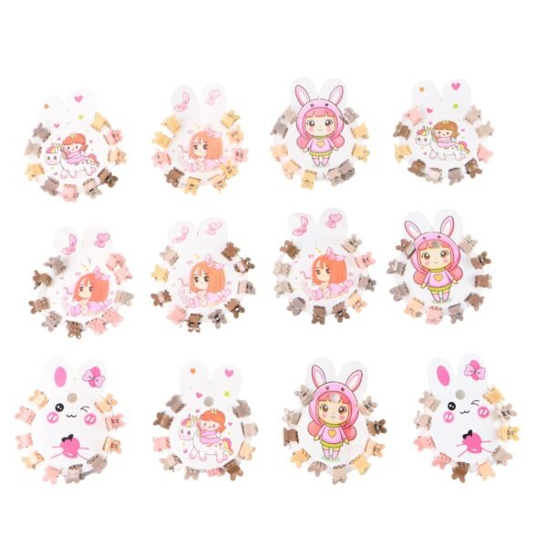 Mini Claw Hair Clips Set for Girls (12 Pkt / 1 Set)
