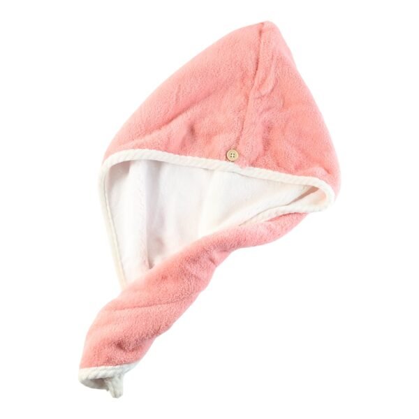 hairdryingtowel2-04.jpg Soft Microfiber Hair Drying Towel Cap with Button Loop (1 Pc)