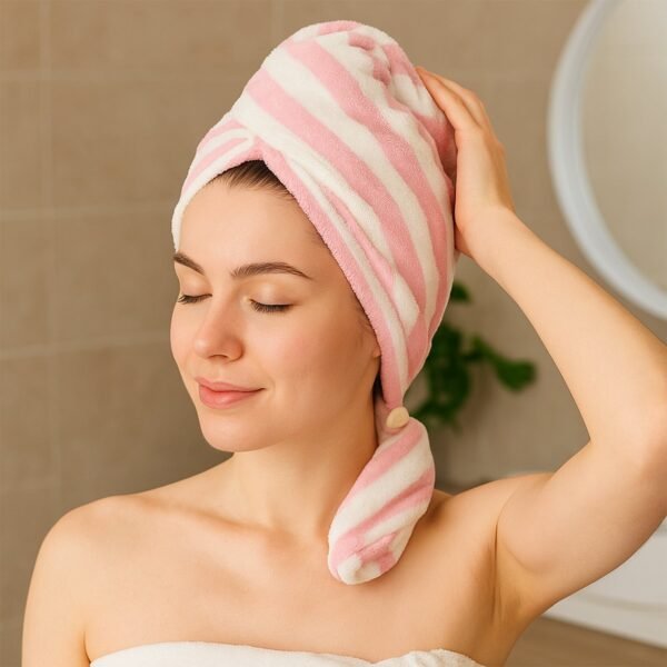 hairtowel-05.jpg Hair Drying Magic Hair Cap Towel Wrap for Women (1 Pc)