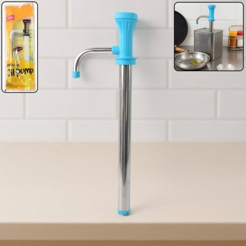 hand-press-oil-pump-01.jpg Supermom Manual Stainless Steel Oil Pump Dispenser (1 Pc)