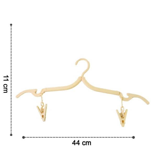 hanger-05.jpg Multipurpose Foldable Cloth Hanger with Dual Clips (1 Pc)