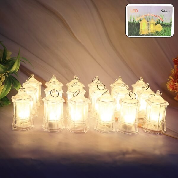 Set of 24 LED Decorative Lantern Lights / candle