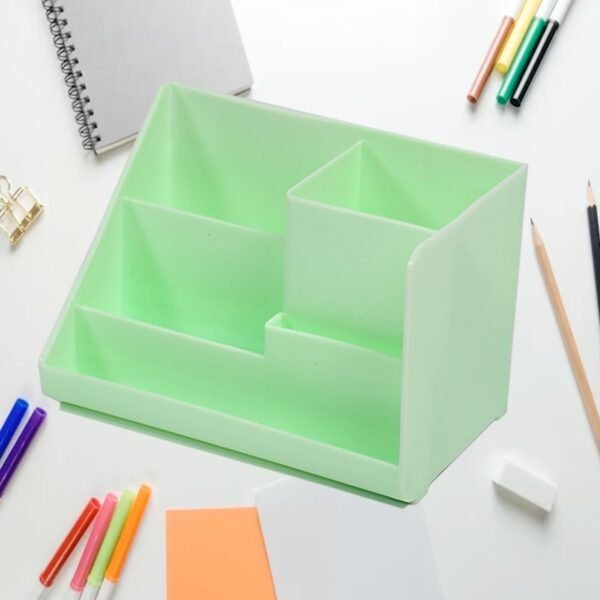 Stationery Holder Desk Organizer Space Saver Pen Stand Multi Compartments Holder