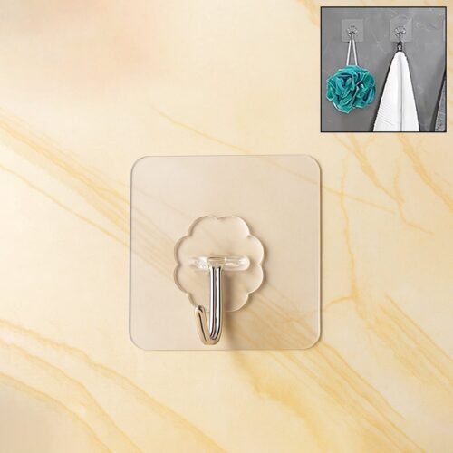hook-01_07393153-ec4d-490f-94f0-5d31413d7488.jpg Self Adhesive Transparent Wall Hook (1 Pc)