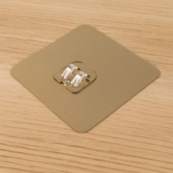 Self-Adhesive Heavy-Duty Plastic Wall Hook – 1 Pc (8x8 cm)