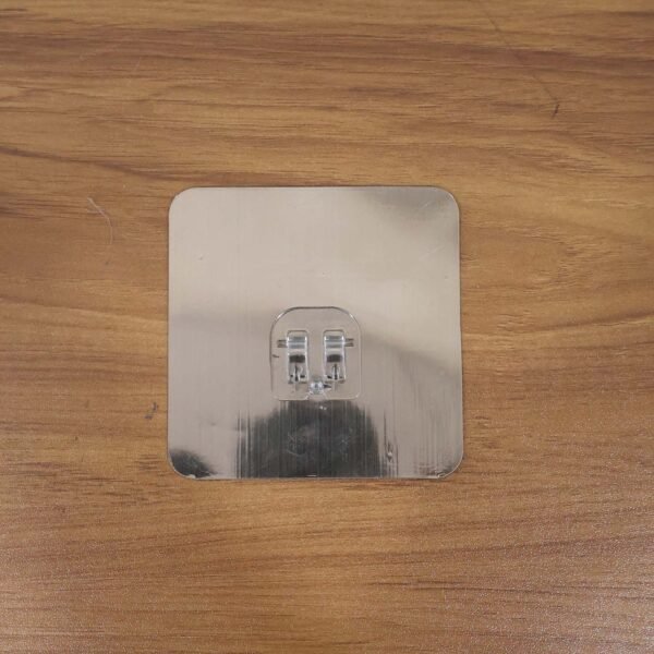 Self-Adhesive Heavy-Duty Plastic Wall Hook – 1 Pc (8x8 cm)