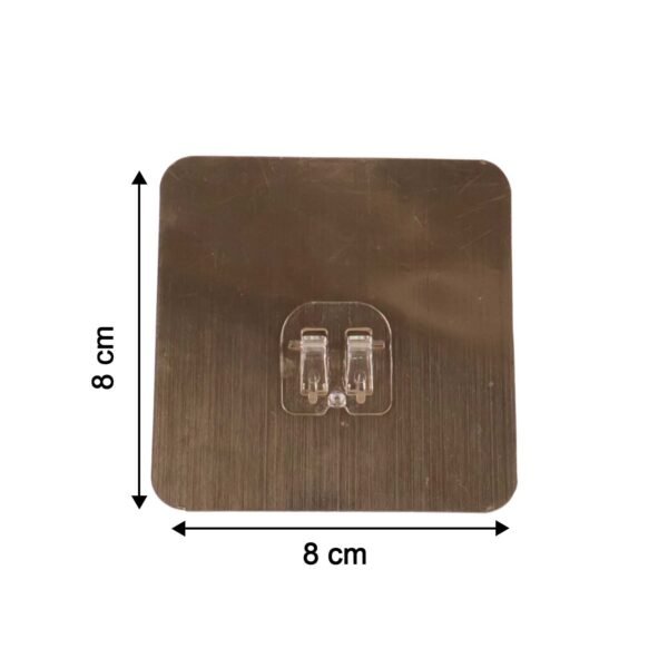 Self-Adhesive Heavy-Duty Plastic Wall Hook – 1 Pc (8x8 cm)