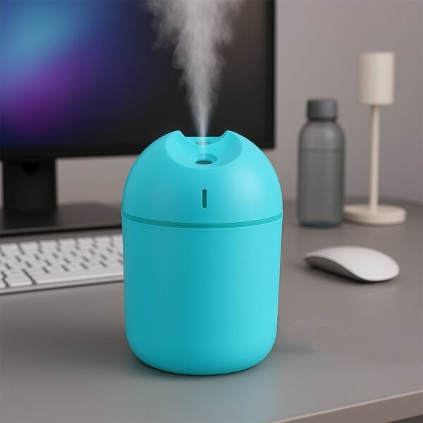Blue USB Mini Air Humidifier for Home & Office (1 Pc)