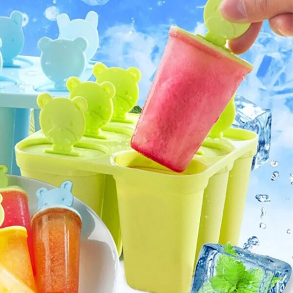 Plastic 6 Grid / Compartment sicle Ice Cream Mold (1 Pc)