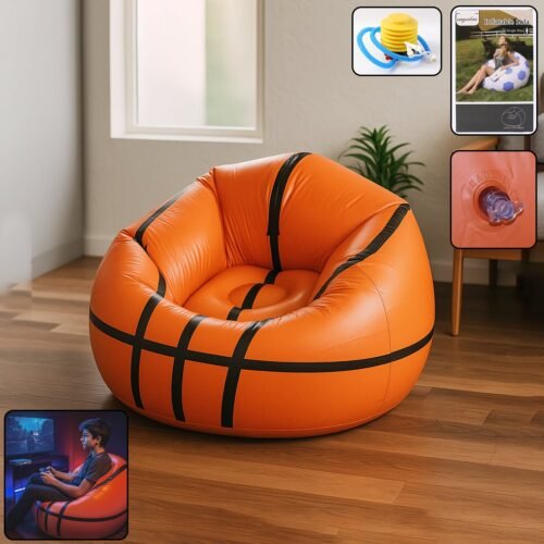 inflatablesofa-WOSKU-01.jpg Foldable Cartoon Style Sofa Chair Ball Chair for Adults Kids Size 110×85 cm