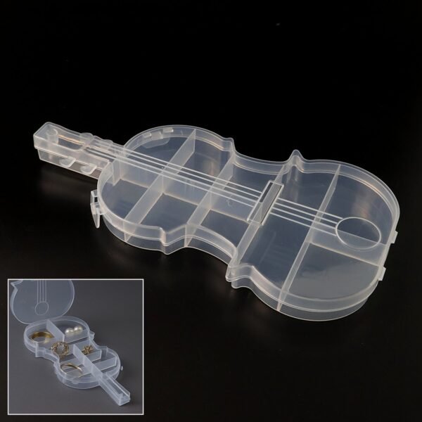 jewel-storage-box-01.jpg Violin Shape Plastic Storage Box (1 Pc)