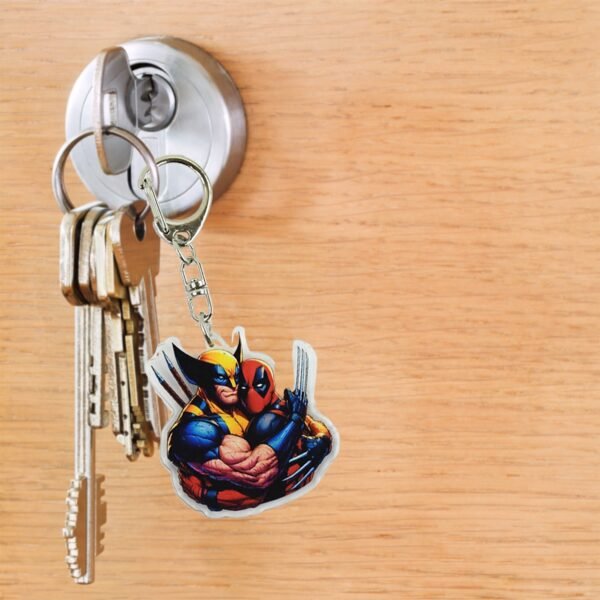 Cartoon Character Acrylic Keychain with Metal Clip