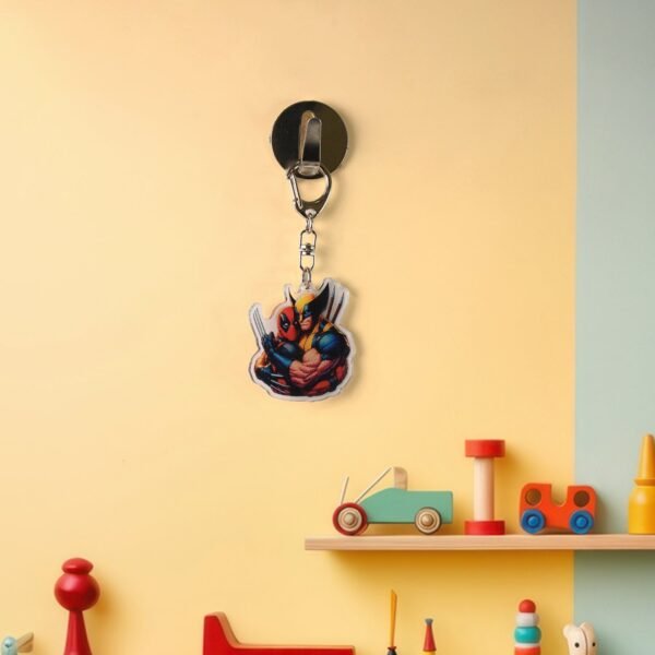 Cartoon Character Acrylic Keychain with Metal Clip