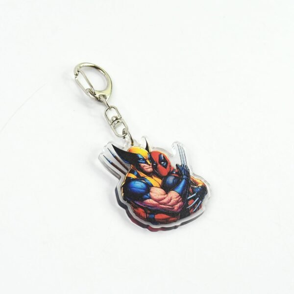 Cartoon Character Acrylic Keychain with Metal Clip
