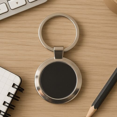 Premium Round Shape Metal Keychain (1 Pc)