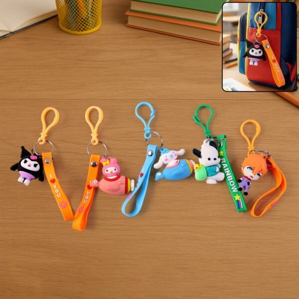 Cute Cartoon Character Bag Charm Keychain (1 Pc, Mix Design)