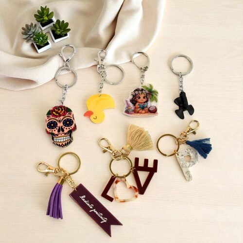 keychains-01.jpg Trendy Designer Assorted Keychains (Mix Design / 1 Pc)