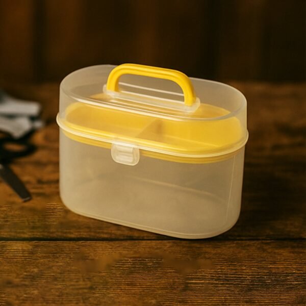 Double Layer Small & Portable Travel Sewing Kits Box Hand Work Sewing Box