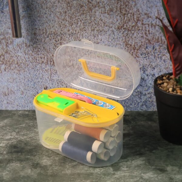 Double Layer Small & Portable Travel Sewing Kits Box Hand Work Sewing Box