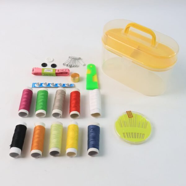 Double Layer Small & Portable Travel Sewing Kits Box Hand Work Sewing Box