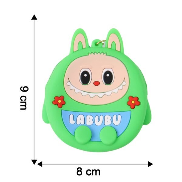 Cute Cartoon Character Coin Pouch with Keychain & Wrist Strap