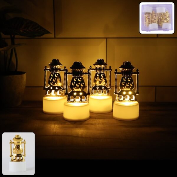 lanternLights-WOSKU-01.jpg Mini Lantern-Style Flameless LED Tealights - (4 Pc)