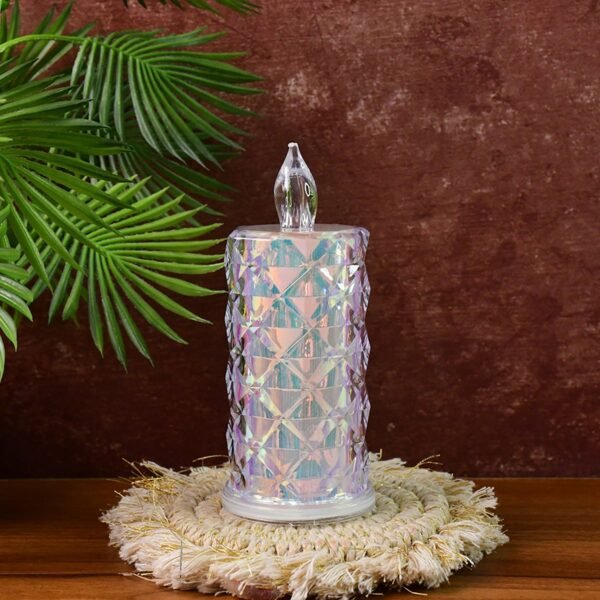 Decorative LED Candle Lights with Holographic Finish (2 Pc / Set)