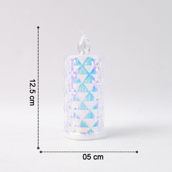 Decorative LED Candle Lights with Holographic Finish (2 Pc / Set)