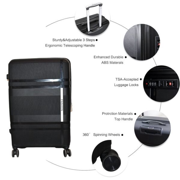 Mix Color Hard-Shell Luggage Trolley 4-Pc (set)