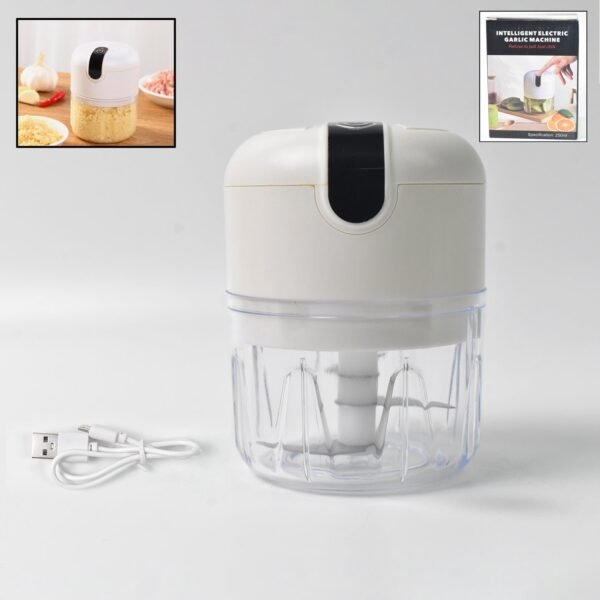 m2.jpg Wireless USB Rechargeable Mini Electric Garlic Machine / Chopper (250Ml)
