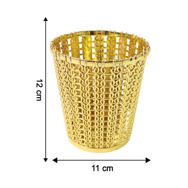 Luxury Golden Decorative Makeup Brush Holder Organizer (1 Pc)