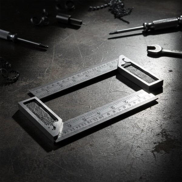 Heavy-Duty Metal Try Square Ruler Set (2 Pc)