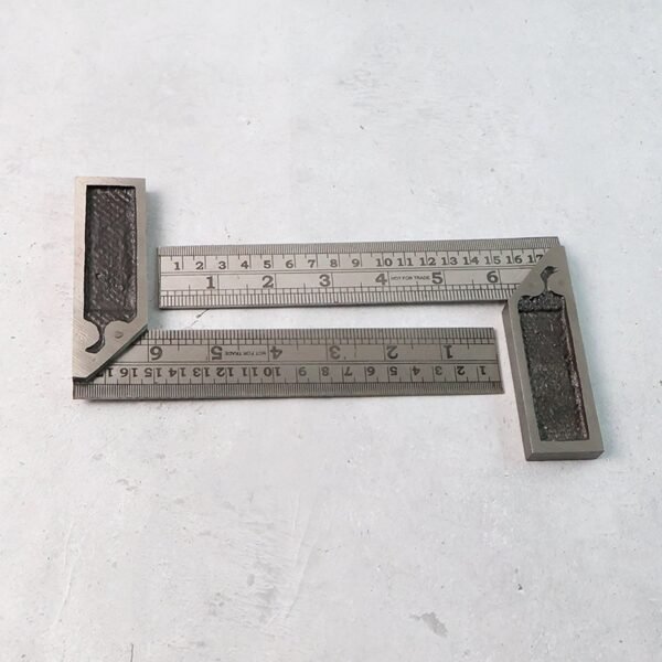 Heavy-Duty Metal Try Square Ruler Set (2 Pc)