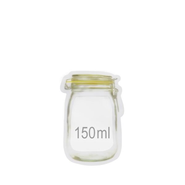 ml150.jpg Reusable Airtight Seal Plastic Food Storage Mason Jar Zipper (150ml)