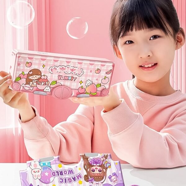 Multifunctional Cartoon Pencil Box (1 Pc)