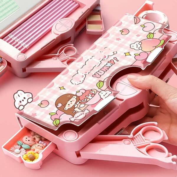 Multifunctional Cartoon Pencil Box (1 Pc)