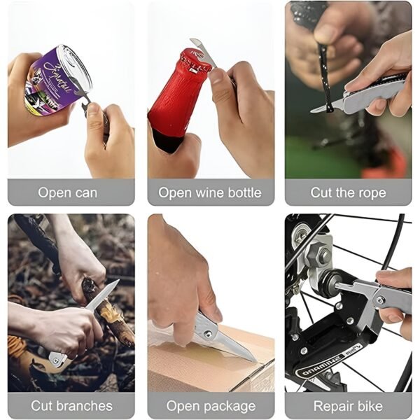 Stainless Steel 8-in-1 Multipurpose Pocket Tool Kit