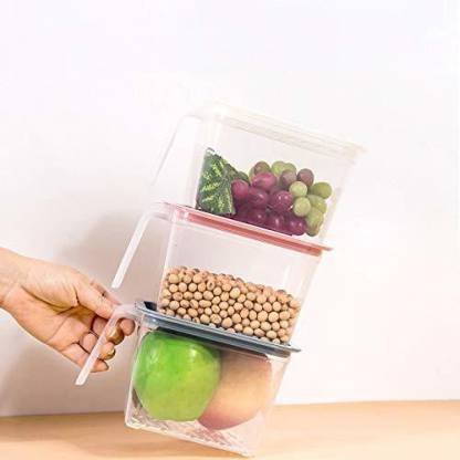 Air Tight Unbreakable Big Size 1100 ml Square Shape Kitchen Storage (Set of 6)