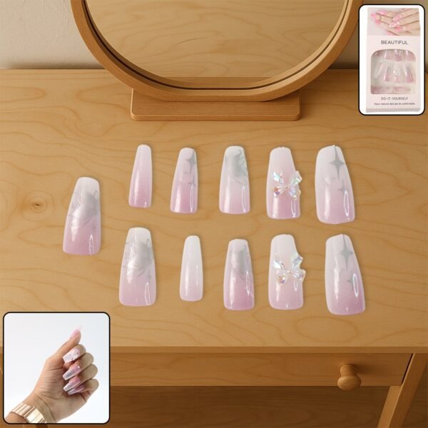 Artificial False Nail Set with Mix Design fake nails - (1 Set)