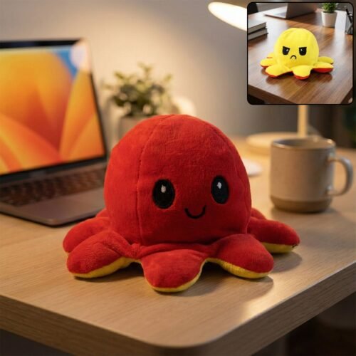 Reversible Octopus Mini Plush Toy  (1 Pc)