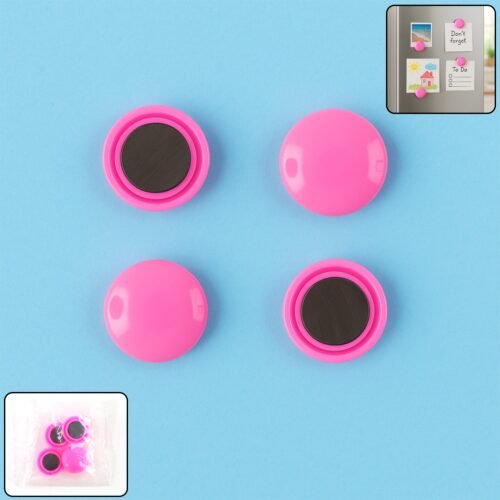 Round Fridge Magnets - (4 Pc / Set)